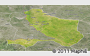 Satellite Panoramic Map of Bongor, semi-desaturated