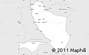 Silver Style Simple Map of Bongor
