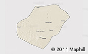 Shaded Relief 3D Map of Gounou, cropped outside
