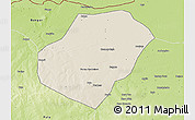 Shaded Relief 3D Map of Gounou, physical outside