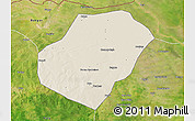 Shaded Relief 3D Map of Gounou, satellite outside