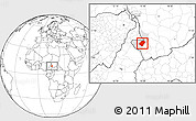 Blank Location Map of Gounou, highlighted parent region