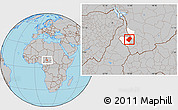 Gray Location Map of Gounou, highlighted parent region