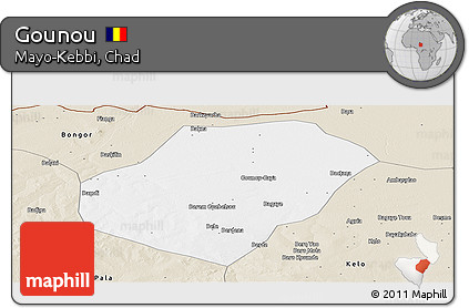 Classic Style Panoramic Map of Gounou