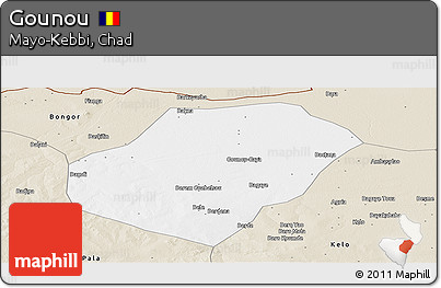 Classic Style Panoramic Map of Gounou