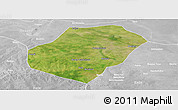 Satellite Panoramic Map of Gounou, lighten, desaturated
