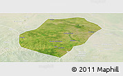 Satellite Panoramic Map of Gounou, lighten