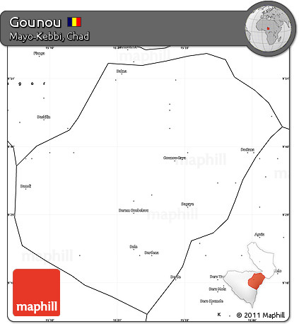 Blank Simple Map of Gounou