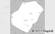 Gray Simple Map of Gounou, single color outside