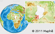 Physical Location Map of Mayo-Kebbi, highlighted country, within the entire country