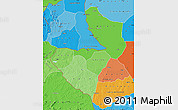 Political Shades Map of Mayo-Kebbi