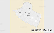 Classic Style 3D Map of Pala, single color outside