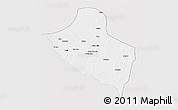 Silver Style 3D Map of Pala, single color outside