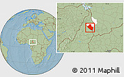 Savanna Style Location Map of Pala, highlighted parent region, hill shading