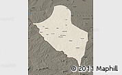Shaded Relief Map of Pala, darken