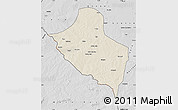 Shaded Relief Map of Pala, desaturated