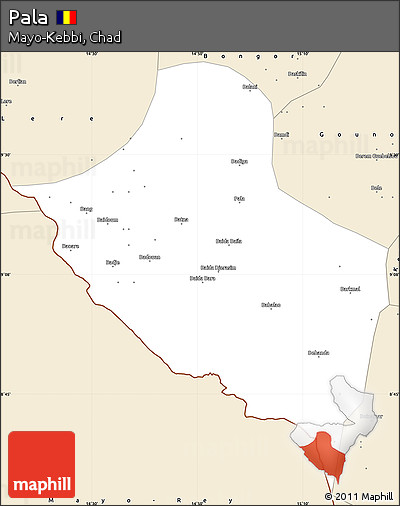 Classic Style Simple Map of Pala