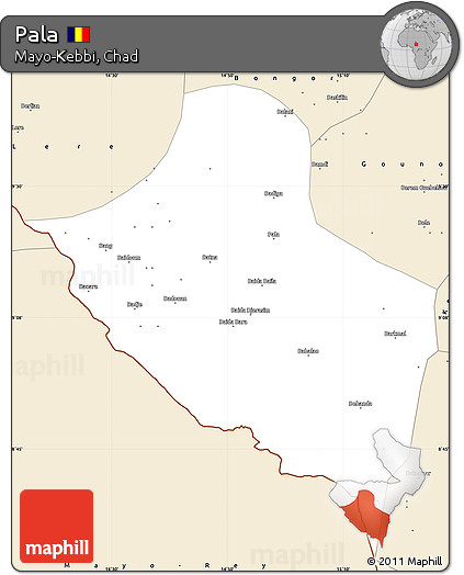 Classic Style Simple Map of Pala