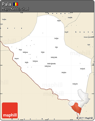 Classic Style Simple Map of Pala