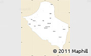 Classic Style Simple Map of Pala, single color outside