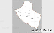 Gray Simple Map of Pala, cropped outside