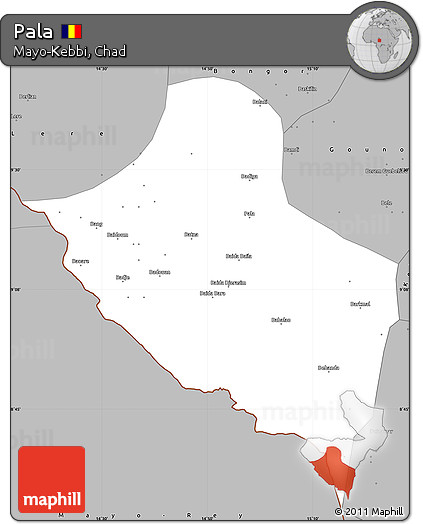 Gray Simple Map of Pala