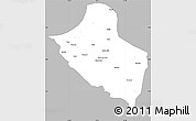 Gray Simple Map of Pala, single color outside