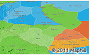 Political Shades Panoramic Map of Mayo-Kebbi