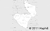 Silver Style Simple Map of Mayo-Kebbi