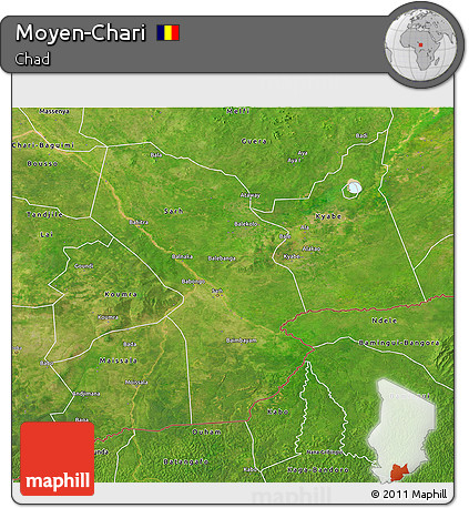 Satellite 3D Map of Moyen-Chari