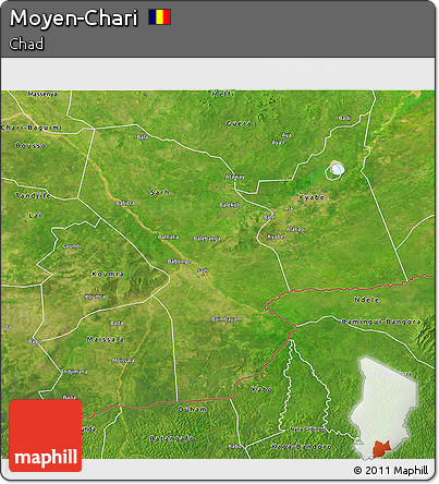 Satellite 3D Map of Moyen-Chari