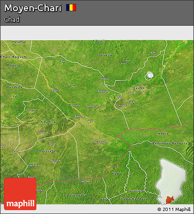 Satellite 3D Map of Moyen-Chari