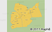 Savanna Style 3D Map of Moyen-Chari, single color outside