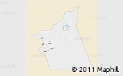 Classic Style 3D Map of Kyabe, single color outside