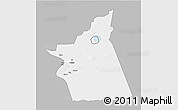 Gray 3D Map of Kyabe, single color outside
