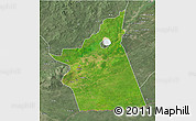 Satellite 3D Map of Kyabe, semi-desaturated