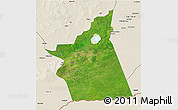 Satellite 3D Map of Kyabe, shaded relief outside
