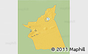 Savanna Style 3D Map of Kyabe, single color outside