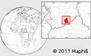 Blank Location Map of Kyabe