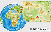 Physical Location Map of Kyabe, highlighted parent region, within the entire country