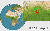 Satellite Location Map of Kyabe