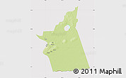 Physical Map of Kyabe, cropped outside