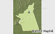 Physical Map of Kyabe, darken