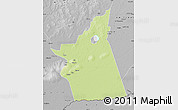 Physical Map of Kyabe, desaturated