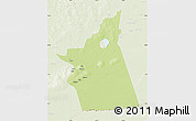 Physical Map of Kyabe, lighten