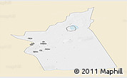 Classic Style Panoramic Map of Kyabe, single color outside