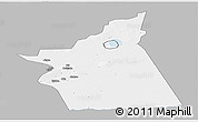 Gray Panoramic Map of Kyabe, single color outside