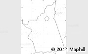 Blank Simple Map of Kyabe, no labels