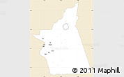 Classic Style Simple Map of Kyabe, single color outside