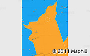 Political Simple Map of Kyabe